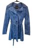 Relativity 57% Cotton 43% Polyester 100% Polyester Floral Blue Trenchcoat Size M - photo 1