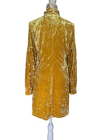Derek Lam 10 Crosby Goldenrod Velvet Turtleneck Cocktail Dress (view 2)