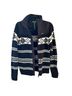 Ralph Lauren 60% Cotton 40% Acrylic 100% Polyester Fair Isle Black White Jacket Size M - photo 2