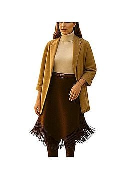 Peruvian Connection Baby Alpaca Wool Fringe Skirt Wool Skirt (view 1)