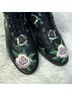 Rebecca Minkoff Floral Black Pink Green Gray Boots Size 8 1/2 - photo 7