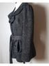Sandro 74% Polyester 24% Viscose 2% Elastane 100% Polyester Zebra Print Black White Coat Size M - photo 5