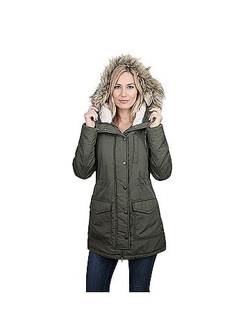 American Eagle Outfitters Sherpa Lined Winter Utility Parka Hooded Anorak Coat Coat (view 1)