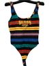 Guess Stripes Multi Color One Piece Swimsuit Size XS - photo 1