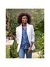 Frank & Eileen 50% Cotton 48% Flax 2% Elastane 100% Cotton Solid White Blazer Size M - photo 5