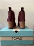TOMS Plaid Red Black Ankle Boots Size 8 1/2 - photo 3