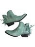 Circle G 100% Leather Solid Teal Ankle Boots Size 10 - photo 1