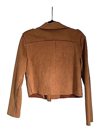 Sugarfox Tan Suede Moto Jacket Jacket (view 2)