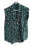 Ann Taylor 100% Polyester Floral Black Green White Sleeveless Blouse Size S - photo 1
