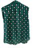 Ann Taylor 100% Polyester Floral Black Green White Sleeveless Blouse Size S - photo 2