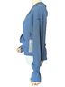 Mono b Solid Blue Long Sleeve Blouse Size L - photo 3