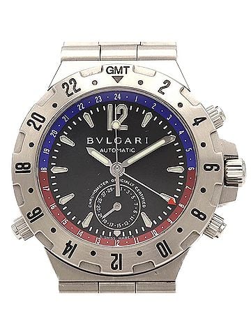 Bvlgari Bulgari Diagono Professional GMT GMT40S GMT40SSD SS Automatic Watch (view 1)