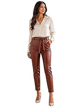 Ann Taylor LOFT Curvy Faux Leather Pants (view 1)