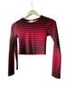 Nicki Minaj Stripes Red Black Long Sleeve Top Size S - photo 1