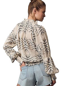 Anthropologie Porridge Long-Sleeve Gauze Smocked Top Long Sleeve T-Shirt (view 2)