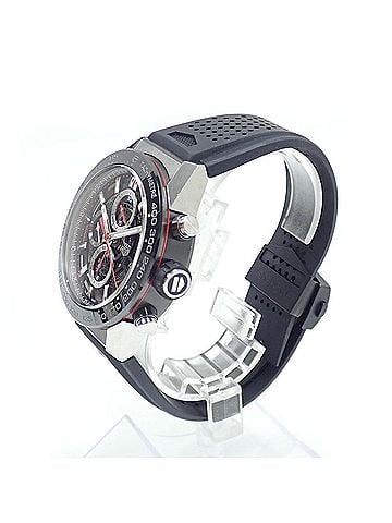 TAG Heuer TAG Heuer Carrera Calibre 01 Men's Automatic Watch, Stainless Steel &amp; Rubber Strap, CAR2A1Z (Automatic Winding) (view 2)
