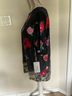 Johnny Was Floral Black Multi Color Short Sleeve Blouse Size XL - photo 4