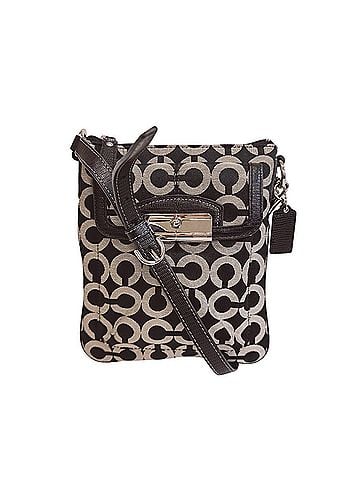 Coach COACH Op Art Canvas Shoulder Bag, Black (view 2)