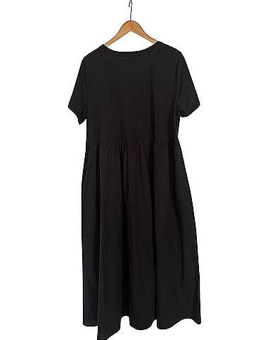 Eileen Fisher Mixed Media Organic Cotton Midi Casual Dress (view 2)
