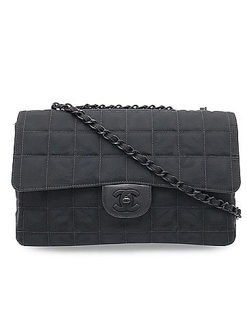 Chanel CHANEL New Travel Line Chain Bag Shoulder Nylon Jacquard Leather Black A15285 (view 2)