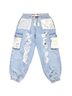Pol 100% Cotton Solid Blue Cargo Pants Size S - photo 5