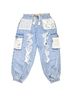 Pol 100% Cotton Solid Blue Cargo Pants Size S - photo 1