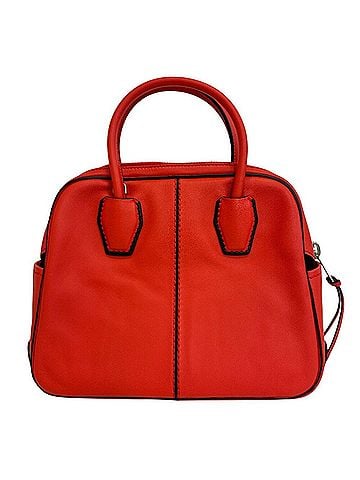 Tod's Tod's TOD’S Mikey Gommini Mini Bowler Leather Handbag, Red (view 2)