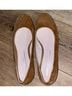 Ecco 100% Suede Solid Brown Flats Size 10 - photo 3