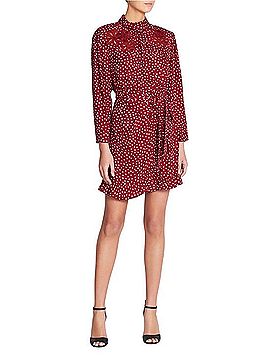 Rebecca Taylor blurry heart silk embroidered dress Cocktail Dress (view 1)