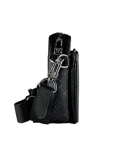 Louis Vuitton Louis Vuitton LOUIS VUITTON Crossbody Shoulder Bag Monogram Eclipse Trio Messenger Black Gray Men's M69443 z10852 (view 2)