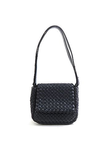Bottega Veneta Bottega Veneta Intrecciato Small Cobble Leather Shoulder Bag, Navy, Women's, 90282k (view 1)
