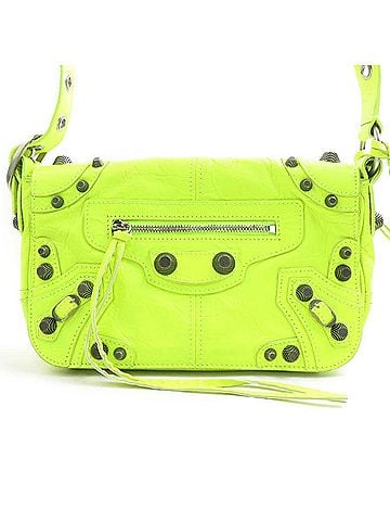 Balenciaga Balenciaga BALENCIAGA Shoulder Bag Le Cagole XS Leather Neon Yellow Women's 719082 90289k (view 2)