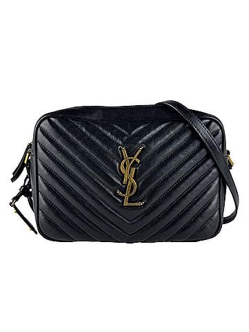 Saint Laurent Saint Laurent crossbody shoulder bag, leather, black and gold, women's, z10854 (view 1)