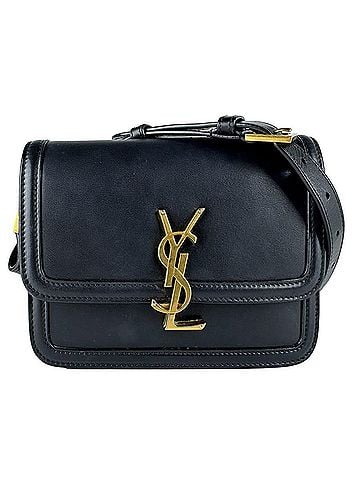 Saint Laurent Saint Laurent shoulder bag, leather, black and gold, women's, z10849 (view 1)