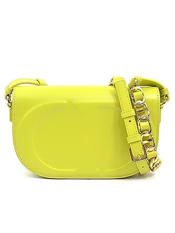 Christian Dior Christian Dior shoulder bag, CD signature, leather, yellow, women's, 90286k (view 1)