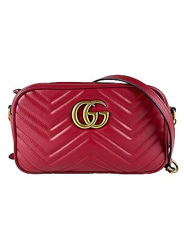 Gucci Gucci GG Marmont Crossbody Shoulder Bag, Leather, Metal, Red Gold, Women's, 447632 z10848 (view 1)