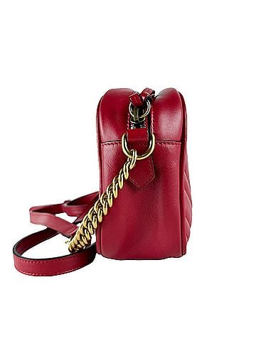 Gucci Gucci GG Marmont Crossbody Shoulder Bag, Leather, Metal, Red Gold, Women's, 447632 z10848 (view 2)