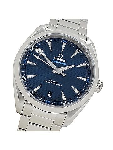 Omega Omega Seamaster Aqua Terra 220.10.41.21.03.001 Men's Watch, Brand Name, Date, Automatic Movement, Stainless Steel (SS), Silver &amp; Blue (view 1)