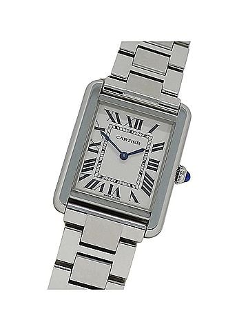 Cartier Cartier Tank Solo SM Quartz Stainless Steel Watch for Women, Silver, Square Design, Model W5200013 (view 1)