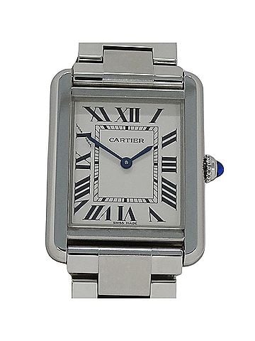 Cartier Cartier Tank Solo SM Quartz Stainless Steel Watch for Women, Silver, Square Design, Model W5200013 (view 2)