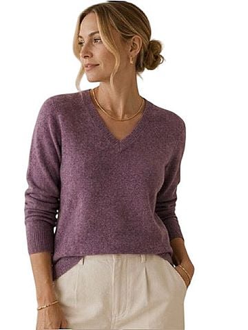 Tahari Pure Luxe Cashmere Pullover Sweater (view 1)