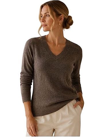 Aqua Cashmere Pullover Sweater (view 1)