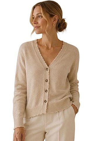 Minnie Rose Cashmere Cardigan (view 1)