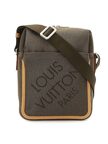 Louis Vuitton LOUIS VUITTON Damier Geant Citadin Shoulder Bag, Canvas, Tail, Khaki, M93040 (view 1)