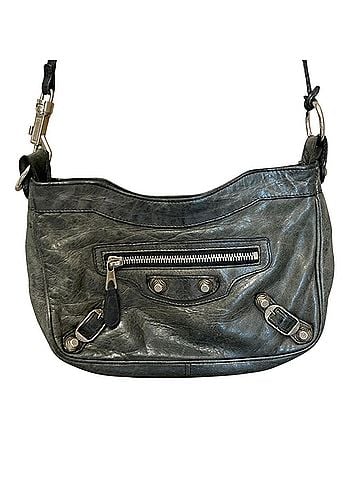 Balenciaga BALENCIAGA Giant Hip Leather Shoulder Bag, Khaki, Women's (view 1)