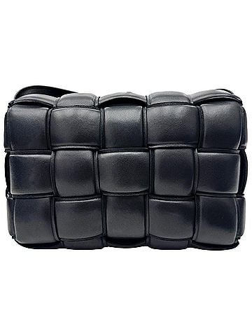 Bottega Veneta BOTTEGA VENETA Padded Cassette Shoulder Bag, Leather, Intrecciato, Black, Women's/Men's (view 2)