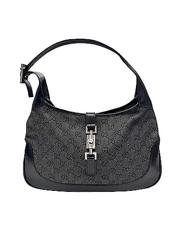 Gucci GUCCI Jackie 00963 Canvas Bag, Black, Women's (view 1)