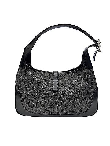 Gucci GUCCI Jackie 00963 Canvas Bag, Black, Women's (view 2)
