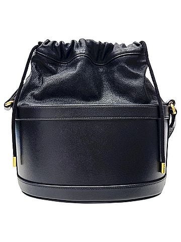 Gucci GUCCI Horsebit 1955 Bucket Bag Shoulder 602118 Leather Black Women's (view 2)
