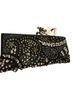Moyna Black Leather Clutch One size - photo 1